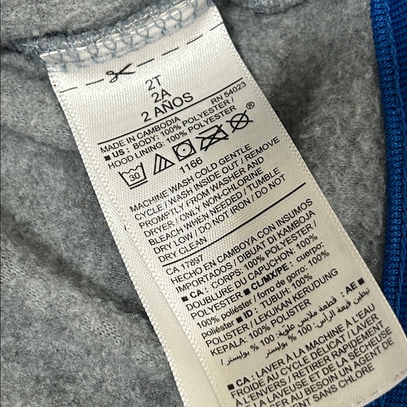 Old Navy Kids Blue and Gray Hoodie - Picture 6 of 6